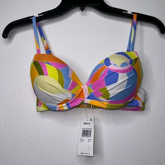 Raisins Moonshadow Underwire Push-Up Padded Bikini Top Small Multicolor - Picture 5 of 7